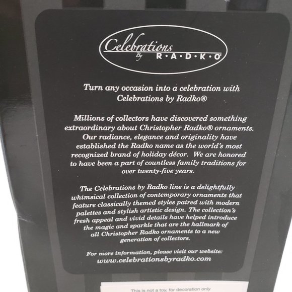 New Radko Ornament Merry Christmas Holiday Snowman Celebration Holiday 2012 - Picture 6 of 9